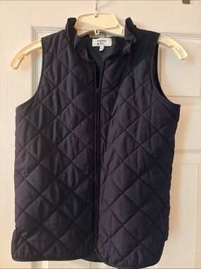 crown & ivy Navy Quilted Puffer Vest - Girls